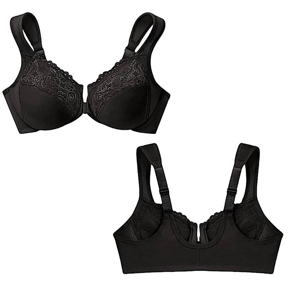 - Glamorise 48B Black WonderWire Front Close Bra! NEW! - Picture 7 of 16
